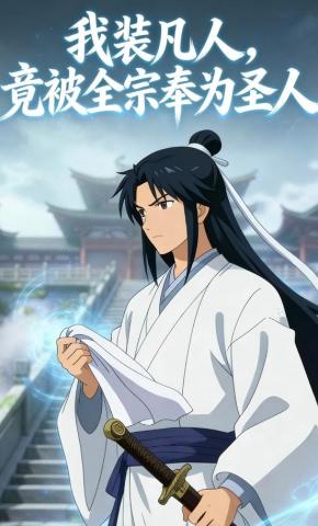 短剧《我装凡人，竟被全宗奉为圣人》海报