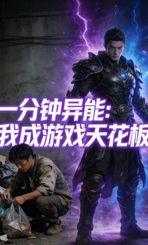 短剧《一分钟异能：我成游戏天花板》海报