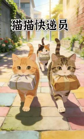 短剧《猫猫快递员》海报