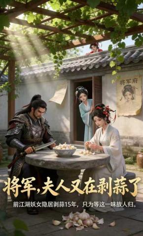 短剧《将军，夫人又在剥蒜了》海报