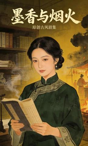 短剧《墨香与烟火》海报