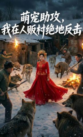 短剧《萌宠助攻，我在人贩村绝地反击》海报