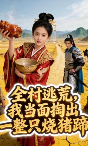 短剧《全村逃荒，我当面掏出一整只烧猪蹄》海报