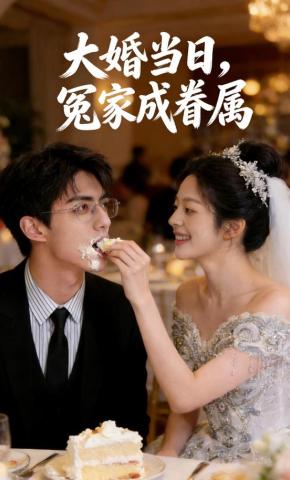 短剧《大婚当日，冤家成眷属》海报