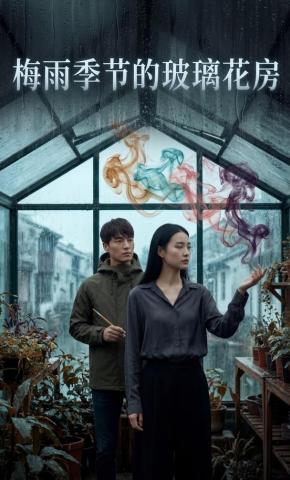 短剧《梅雨季节的玻璃花房》海报