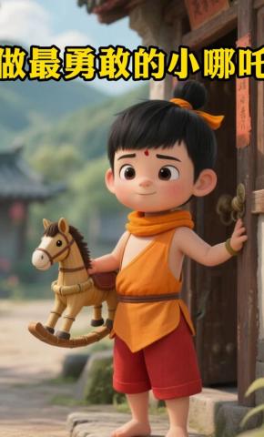 短剧《做最勇敢的小哪吒》海报