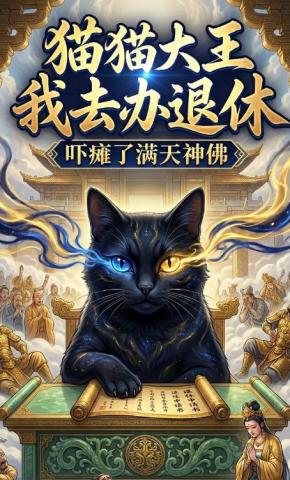 短剧《猫猫大王我去办退休，吓瘫了满天神佛》海报