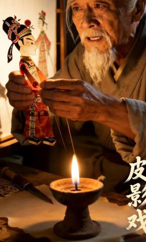 短剧《皮影戏》海报