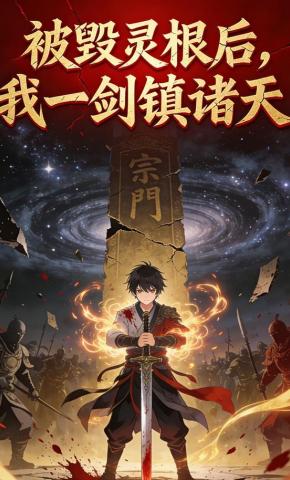 短剧《被毁灵根后，我一剑镇诸天》海报