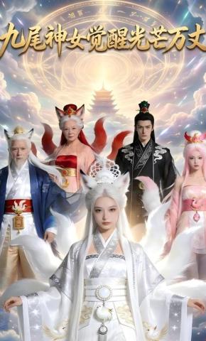 短剧《九尾神女觉醒光芒万丈》海报