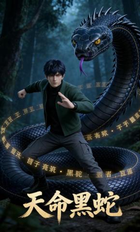 短剧《天命黑蛇》海报