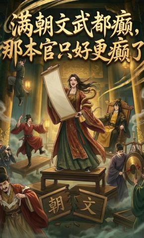 短剧《满朝文武都癫，那本官只好更癫了》海报