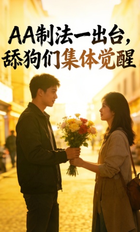 短剧《AA制法一出台，舔狗们集体觉醒》海报