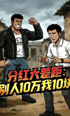 短剧《分红大差距：别人10万我10块》海报