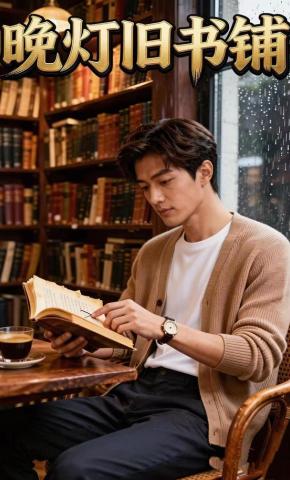 短剧《晚灯旧书铺》海报