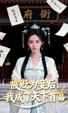 短剧《被贬为妾后，我成了天下首富》海报