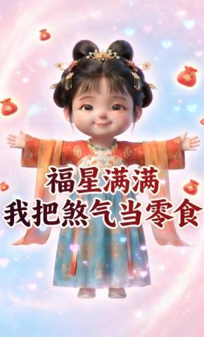 短剧《福星满满，我把煞气当零食》海报