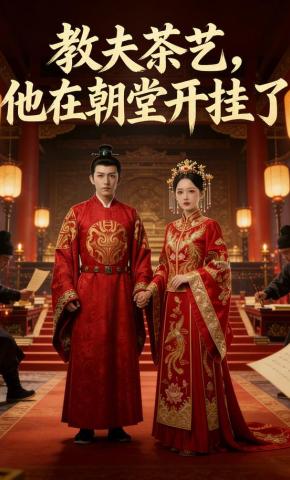 短剧《教夫茶艺，他在朝堂开挂了》海报