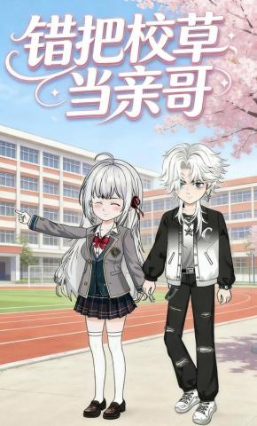 短剧《错把校草当亲哥》海报