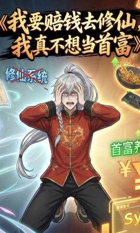 短剧《我要赔钱去修仙，我真不想当首富》海报