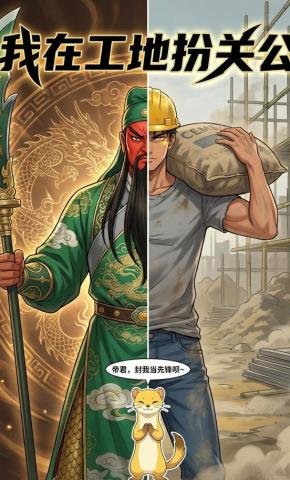 短剧《我在工地扮关公》海报