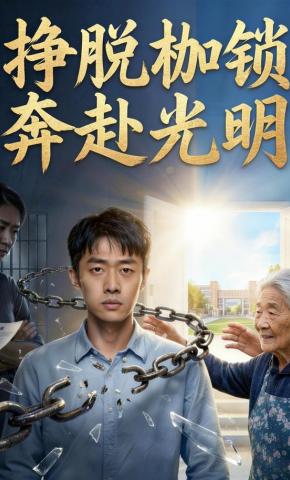 短剧《挣脱枷锁，奔赴光明》海报