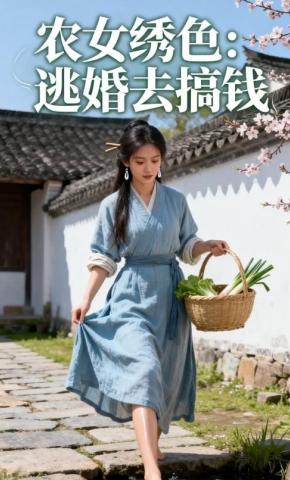短剧《农女绣色:逃婚去搞钱》海报