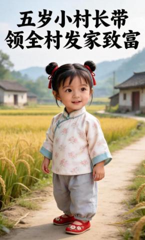 短剧《五岁小村长带领全村发家致富》海报