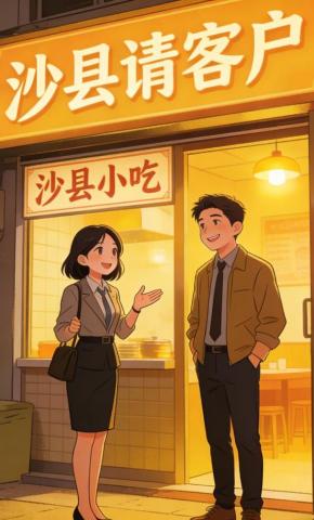 短剧《沙县请客户》海报