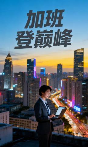 短剧《加班登巅峰》海报