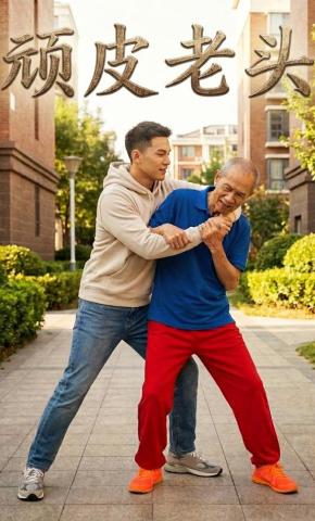 短剧《顽皮老头》海报