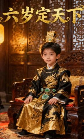 短剧《六岁定天下》海报
