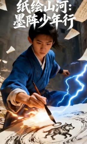 短剧《纸绘山河：墨阵少年行》海报
