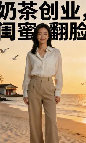 短剧《奶茶创业，闺蜜翻脸》海报