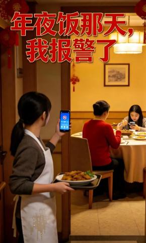 短剧《年夜饭那天，我报警了》海报