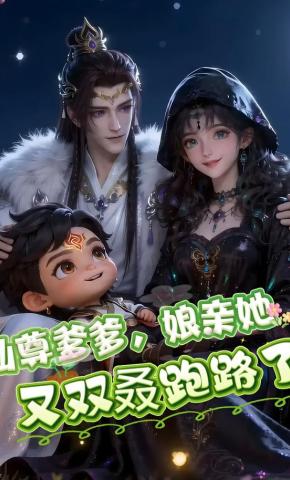 短剧《仙尊爹爹，娘亲她又双叒跑路了》海报