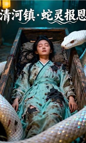 短剧《清河镇蛇灵报恩》海报
