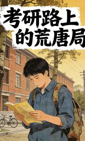 短剧《考研路上的荒唐局》海报