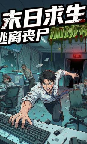 短剧《末日求生逃离丧尸加班夜》海报