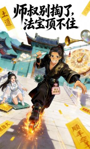 短剧《师叔别掏了，法宝顶不住》海报