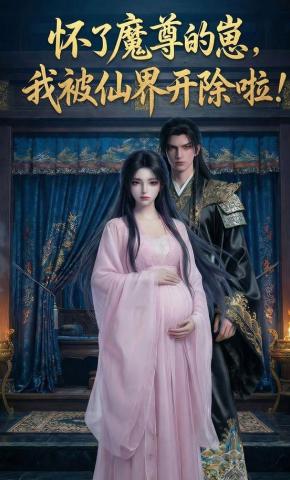 短剧《怀了魔尊的崽，我被仙界开除啦》海报