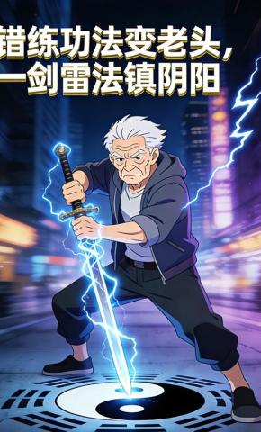 短剧《错练功法变老头，一剑雷法镇阴阳》海报