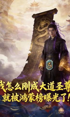 短剧《我怎么刚成大道圣尊，就被鸿蒙榜曝光了！》海报