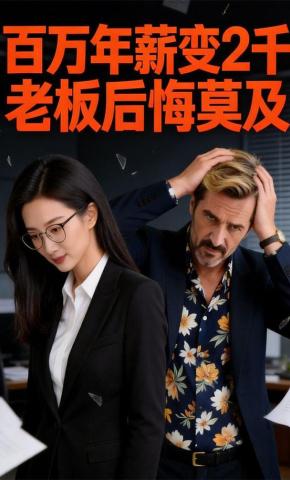 短剧《百万年薪变2千，老板后悔莫及》海报