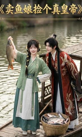 短剧《卖鱼娘捡个真皇帝》海报