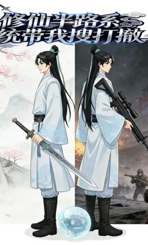 短剧《修仙半路系统带我搜打撤》海报