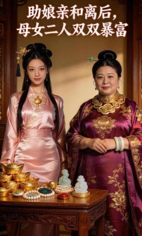 短剧《助娘亲和离后，母女二人双双暴富》海报