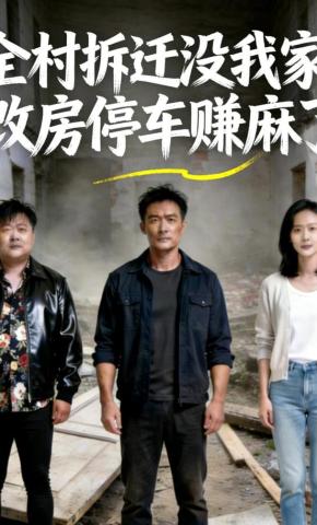 短剧《全村拆迁没我家，改房停车赚麻了》海报