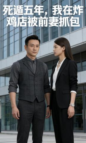 短剧《死遁五年，我在炸鸡店被前妻抓包》海报