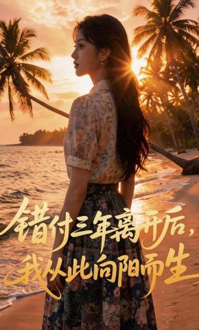 短剧《错付三年离开后，我从此向阳而生》海报